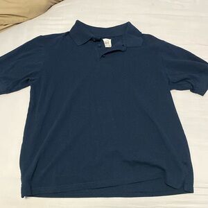 Navy Blue Collared Shirt for Men - Size Small